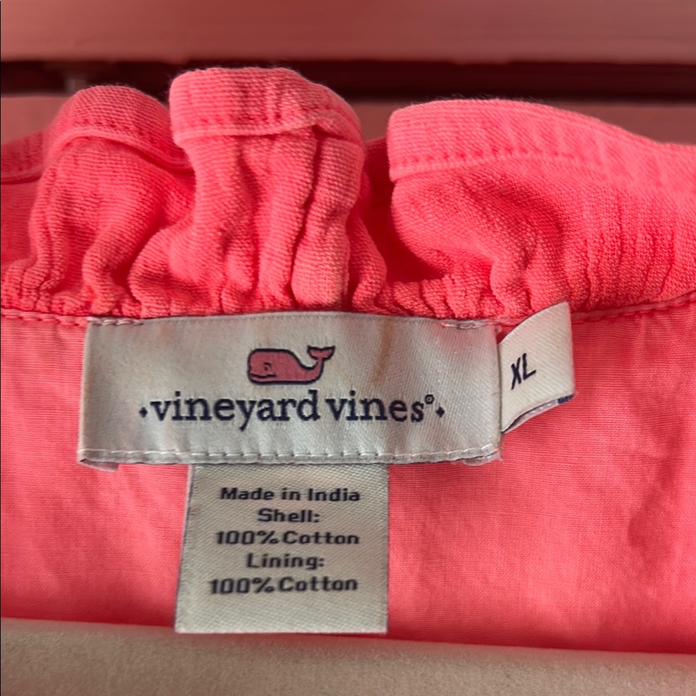 Vineyard Vines Pink Ruffle Midi Dress - Picture 3 of 8